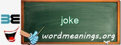 WordMeaning blackboard for joke